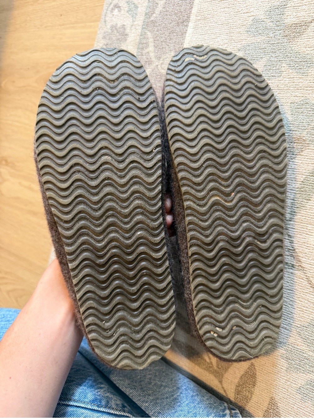 Eastland Brown felt wool Slip-On Clog - Picture 5 of 6